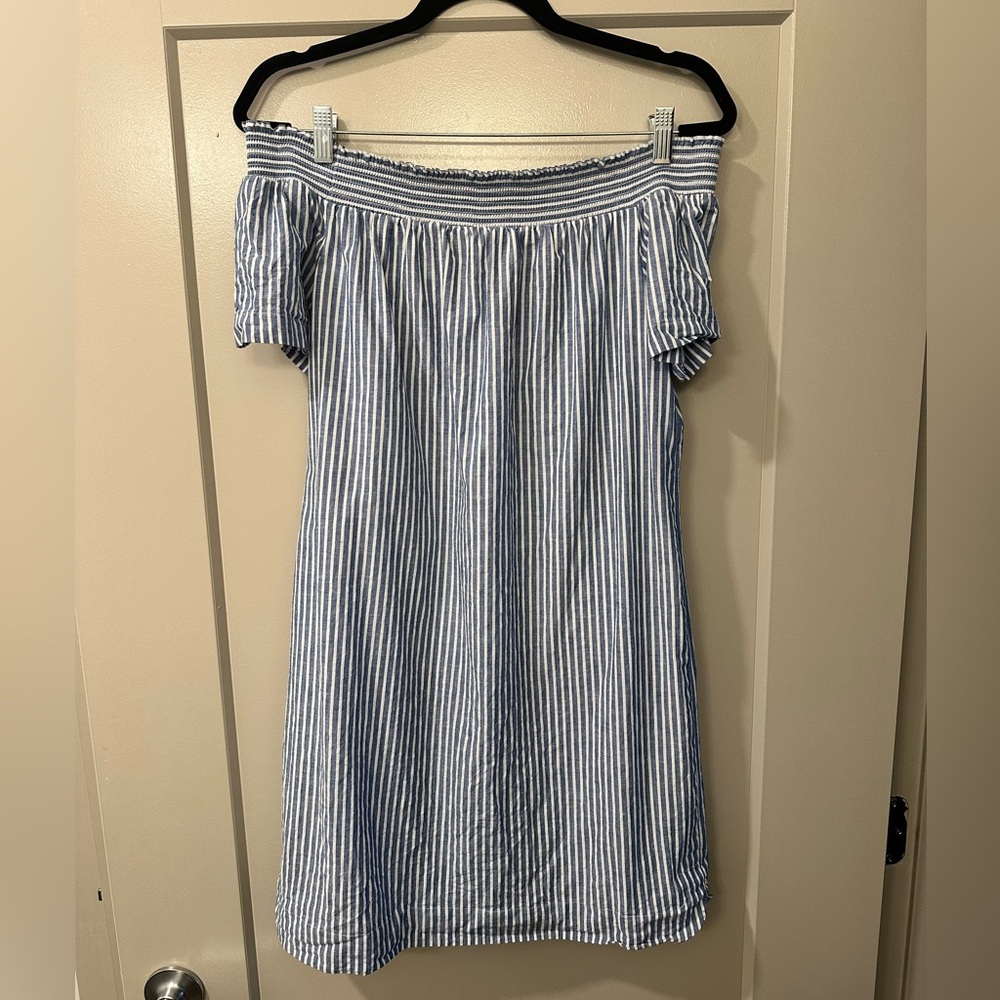 J Crew Linen Blend Striped Dress - Picture 2 of 4